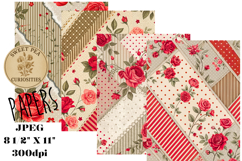 Valentines, Shabby Chic, Papers, Junk Journal Product Image 1