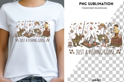 Fishing goose png design for T-shirts Product Image 1