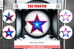 Car Coaster Patriotic Stars Product Image 1