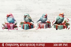 Christmas Birds Clipart , Christmas Birds Clipart Product Image 2