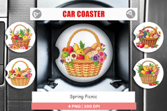 Car Coaster Spring Picnic Product Image 1