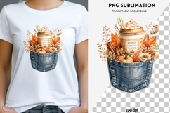 Autumn denim pocket png design for T-shirts Product Image 1