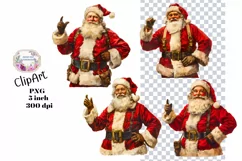 Christmas, Santa, Ephemera, PNG, Junk Journal, clipart Product Image 1