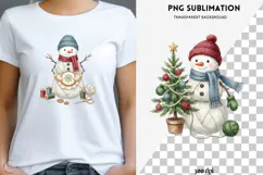 Yarn snowman png design for T-shirts Product Image 1