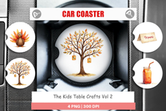 Car Coaster Watercolor Kids Table Crafts Product Image 1