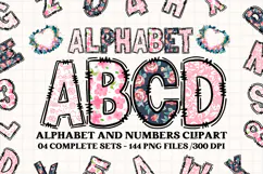 Mother's Day Alphabet clipart, mother’s day letters doodle Product Image 1