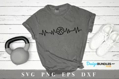Basketball heartbeat svg|Basketball shirt svg Product Image 2