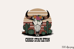 CHRIS STAPLETON PNG, Vintage Western Sublimation PNG Product Image 2