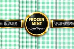 Frozen Mint Gingham Digital Papers 04 Variations Product Image 1