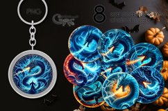 Chinese Dragon | Car coaster &amp; key chain sublimation designs Product Image 1