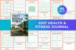 2027 Health & Fitness Journal | Wellness Planner & Healthy Product Image 1