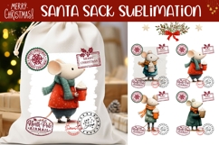 Cute Christmas Mouse Santa Sack, Christmas Santa Sack Design Product Image 1