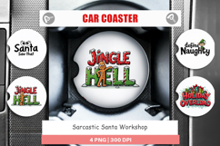 Santa's Workshop Quotes Car Coaster Product Image 1