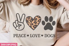 PEACE LOVE DOGS PNG, Dog Mom Sublimation PNG Product Image 2