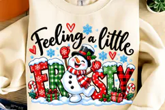 Feeling A Little Frosty PNG, Retro Frosty Christmas PNG Product Image 2