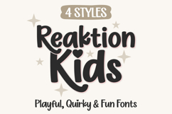 Reaktion Kids Fonts | Cute Kids Font Bundle | Playful Font Product Image 1