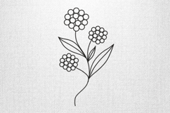 Minimalist Bubble Flower Outline Embroidery Design Product Image 1