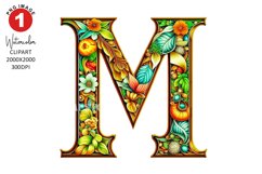 Letter M Clipart | Watercolor Clipart | Letters Clipart Product Image 1