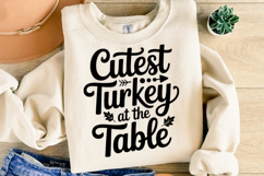 Cutest Turkey at the Table Svg | Halloween Svg | Shirt Svg Product Image 2