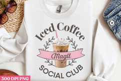 Iced Coffee Social Club PNG, Coquette Bow Positive Funny Sub Product Image 2