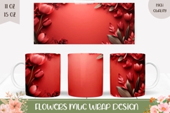 Spring Flowers Mug Design, Flowers Mug, Flowers PNG Product Image 1