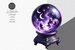 Halloween clipart, Crystal ball clipart, Gothic clipart Product Image 1
