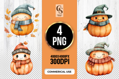 Pumpkin Hat Clipart Sublimation PNG Product Image 1