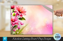 Floral Background Cutting Board Sublimation Design Product Image 1