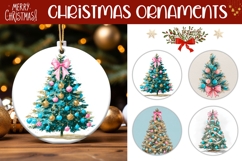 Cute Christmas Tree Round Ornaments, Christmas Gift Tags Product Image 1