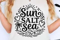 Sun Salt Sea Svg, Summer Vibes Svg, Beach Vacation Svg. Product Image 2