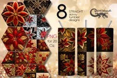 Embroidery | 8 quadro skinny tumbler Sublimation designs Product Image 1