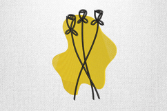 Minimal Abstract Flower Trio Embroidery Design Product Image 1