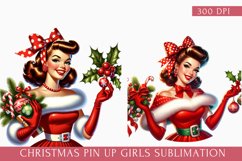 Funny Christmas Pin Up Girls Sublimation Product Image 1