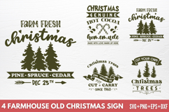Farmhouse Old Christmas Sign SVG Product Image 1