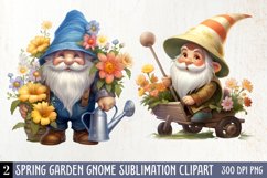 Spring Garden Gnome Sublimation Clipart Product Image 1