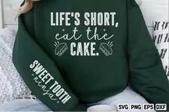 Life's short, eat the cake.Sweet tooth ninja SVG Product Image 2