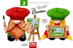 Watercolor Gnome artist, Dwarf Artist Product Image 1