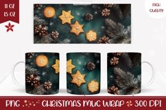 Christmas Cookies Mug Template, Christmas Coffee Mug Wrap Product Image 1