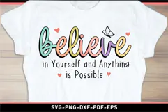Believe in yourself SVG, Motivational quote SVG Product Image 1