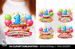 First Birthday Clipart PNG Product Image 1