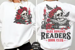 Dark Romance Front Back Shirt PNG, Gothic Book Club Front Ba Product Image 1