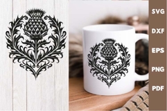 Celtic thistle SVG, Engraved Laser Cutting board SVG Product Image 2
