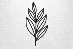 Minimalist Leaf Outline Embroidery Design File Product Image 1