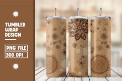 Seamless Flowers Pattern Tumbler Warp Design Product Image 1