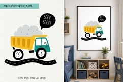 Car Dump Truck Poster Print | EPS SVG PNG JPG Product Image 1