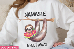 Namaste PNG, Sloth Sublimation PNG Product Image 1