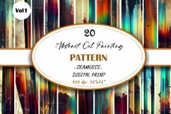 Strokes of Rainbow Oil Paint Grunge Seamless Digital Paper Product Image 1