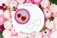 Heart Earring Laser Cut File- SVG FILE Product Image 1