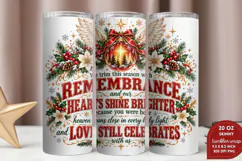 Christmas Memorial 20oz Tumbler Wrap, Remembrance Christmas Product Image 2