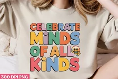 Celebrate Minds PNG, Autism Sublimation PNG Product Image 2